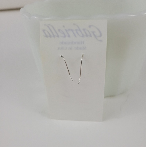 Gabriella Handmade Sterling Silver Beaded Spiral Earrings - Picture 3 of 4